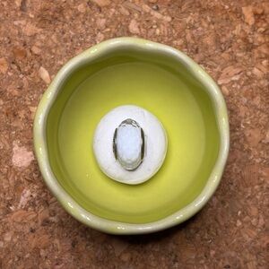 Pandora Silver/Glass Bracelet Charm - White Prism